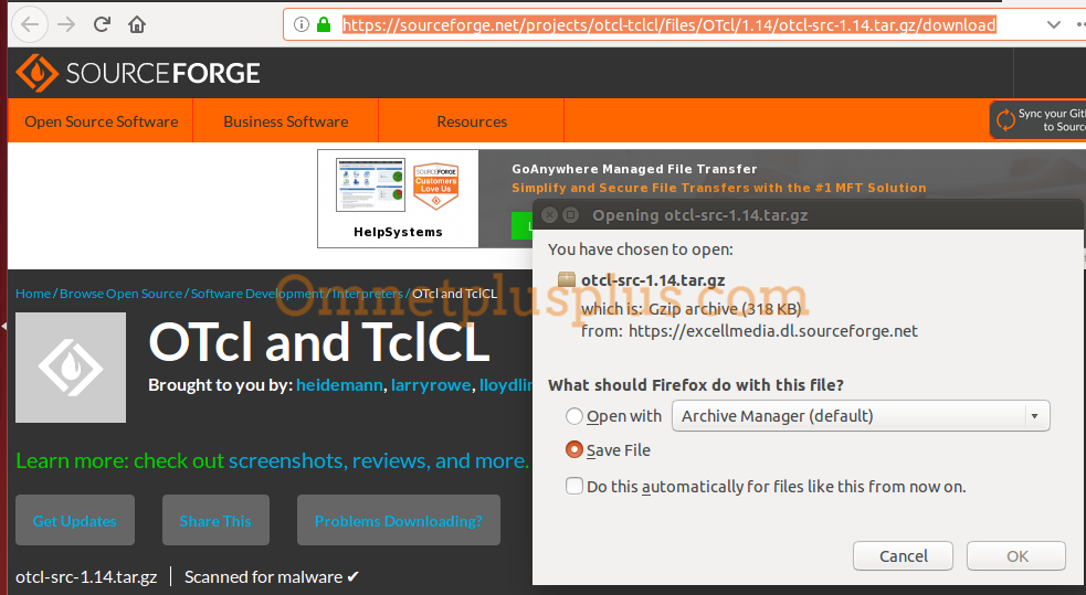 Download OTcl and TclCL